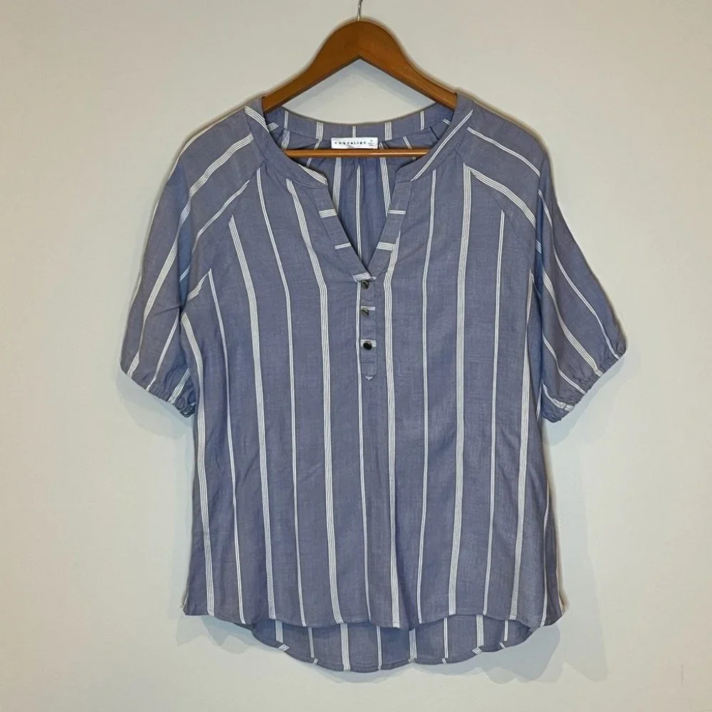 Retrology Womens striped quarter sleeve size small like new shirt - Picture 1 of 4